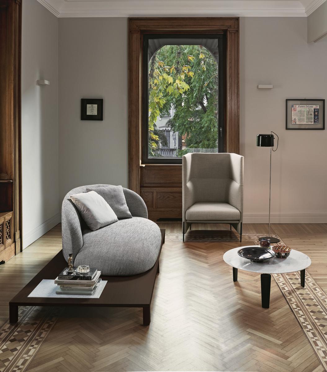 BONSAI - WOODEN BASE Fabric sofa