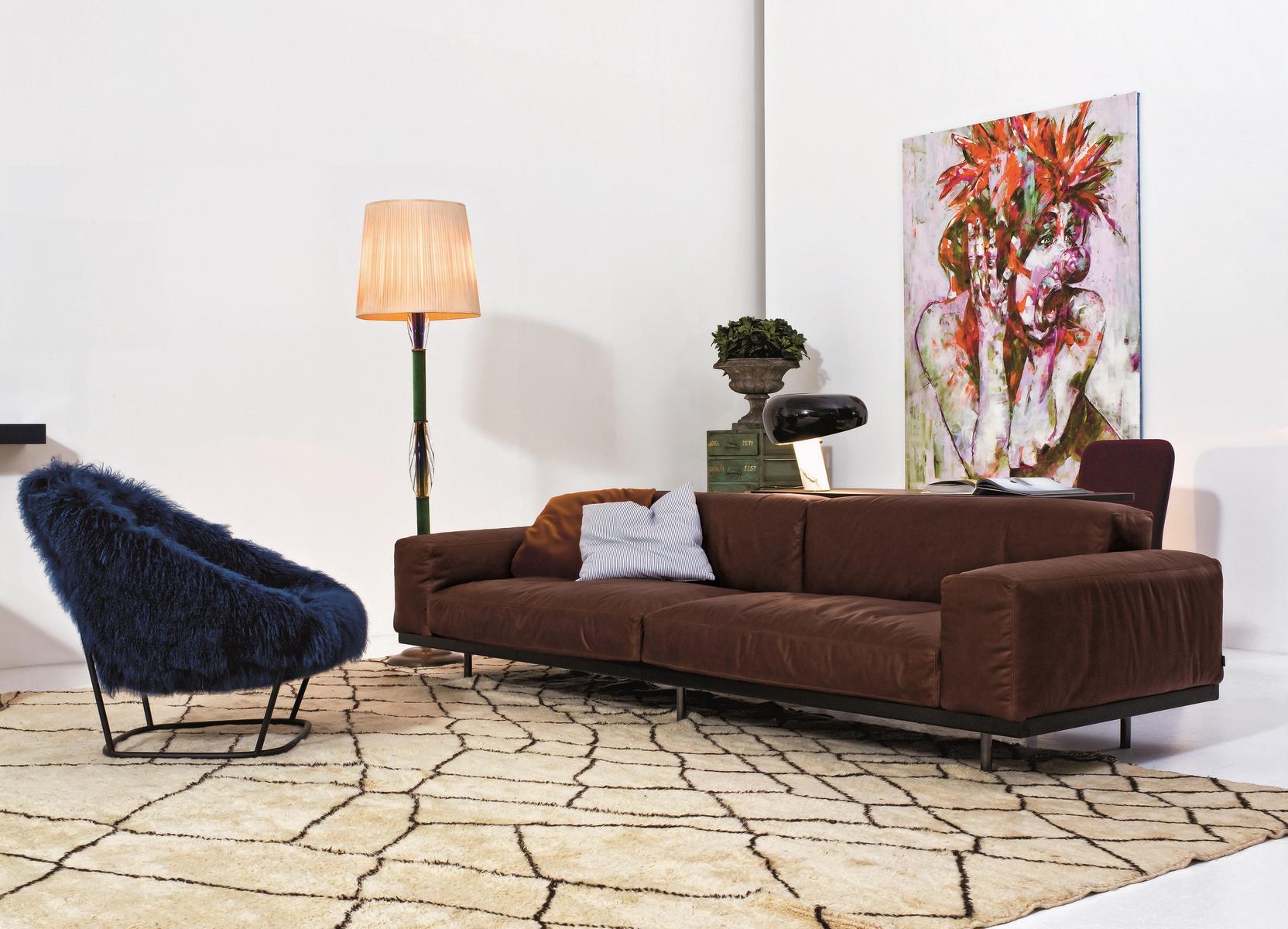 KATRIN Upholstered fur armchair