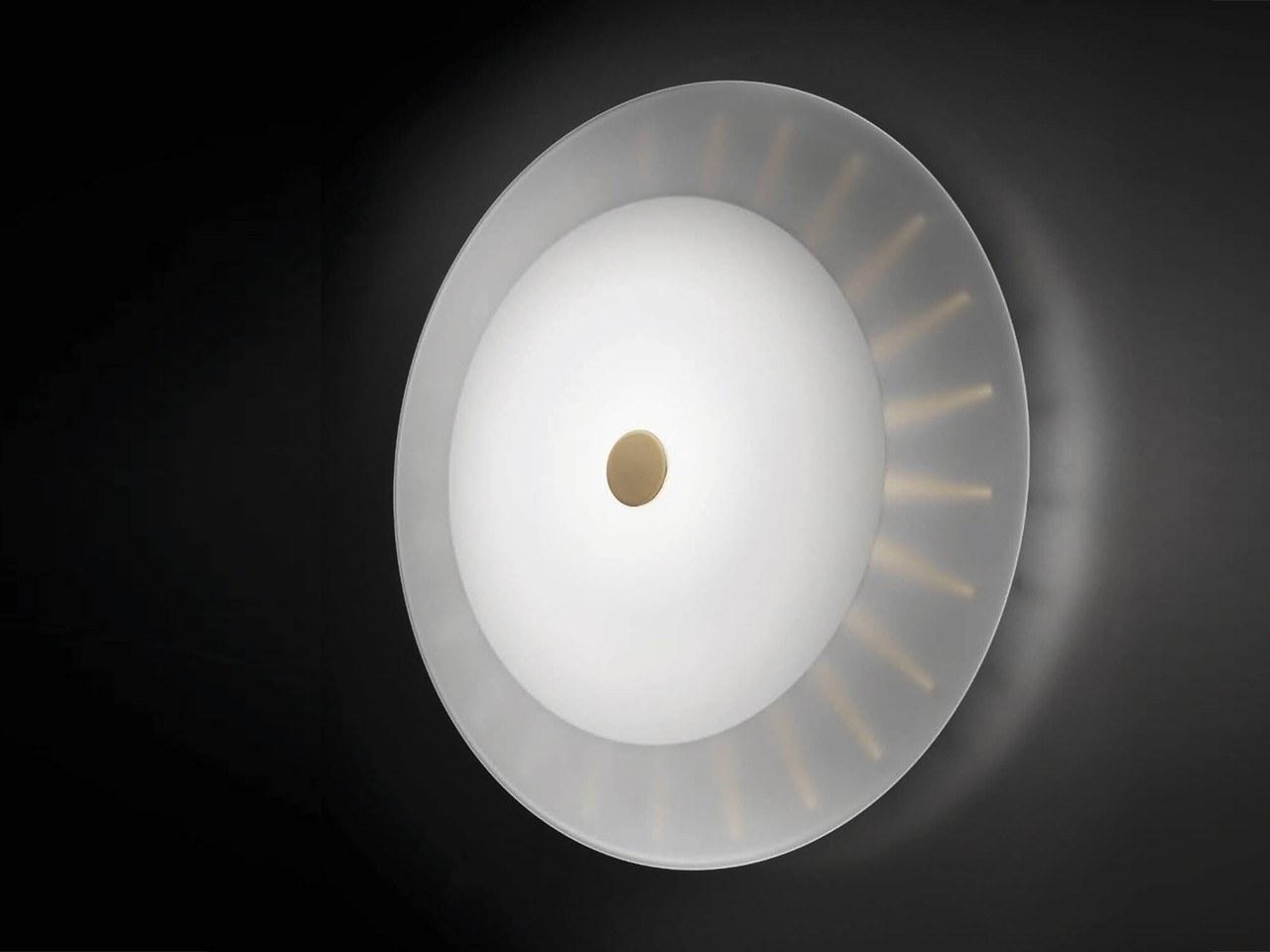 POLIFEMO LED Thermoformed glass wall light with dimmer