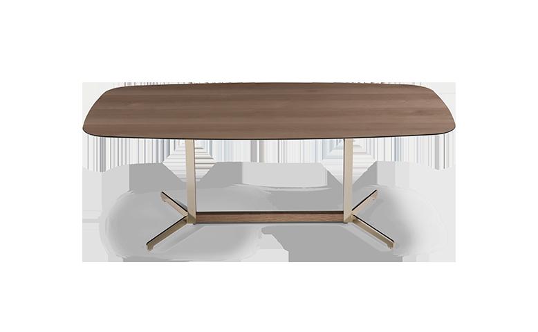 CAMPUS Rectangular wood veneer table