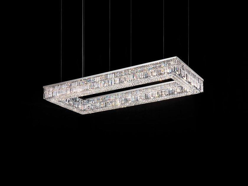 IMPERO & DECO VE 760 S RC Incandescent metal pendant lamp with crystals