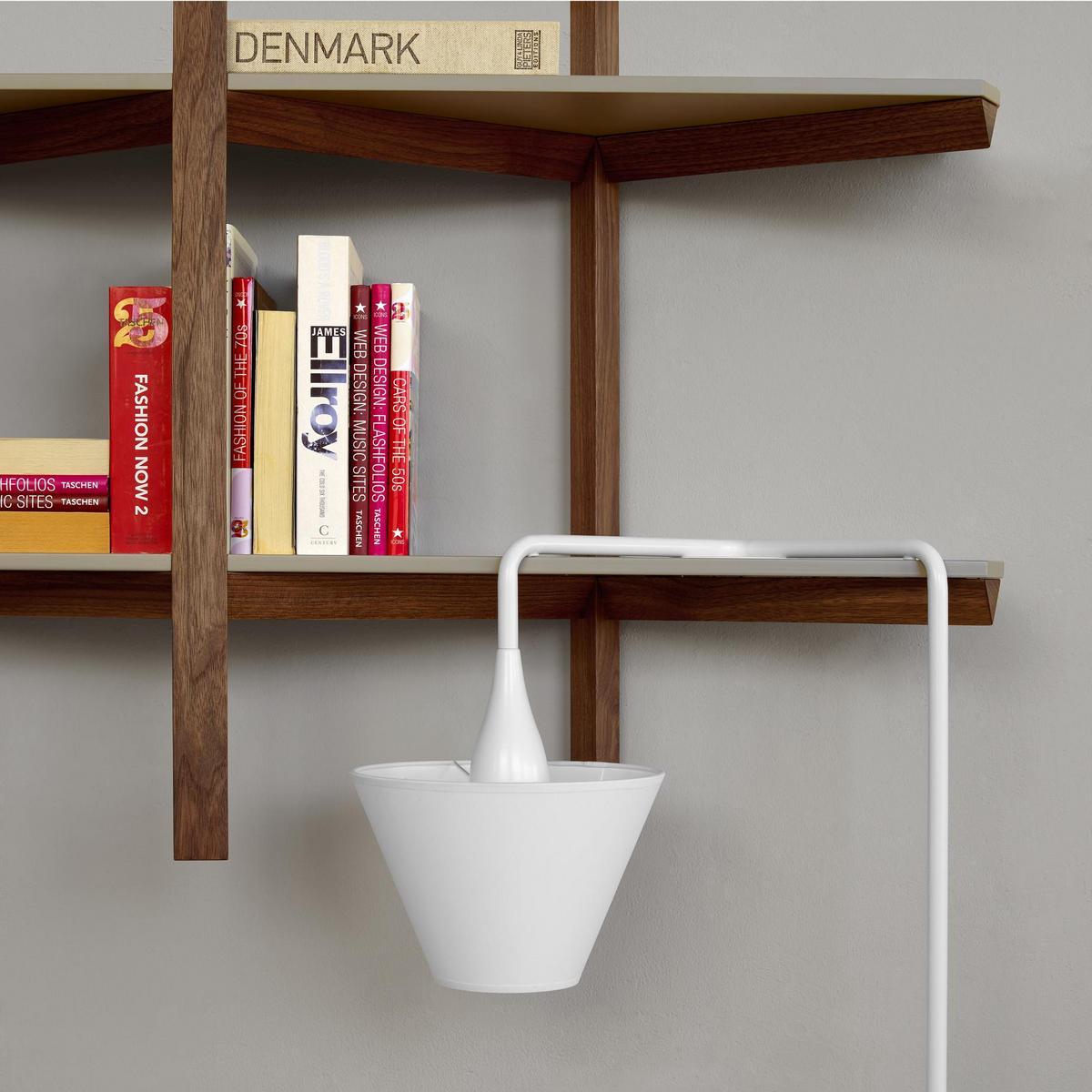 BIPLAN Wall-mounted floating wooden bookcase