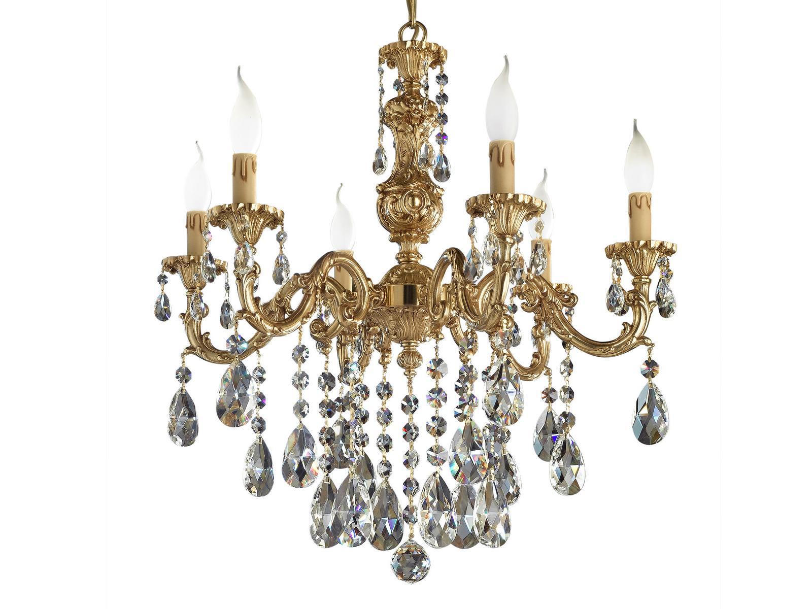 OLDIE 504/6-SH/G French Gold chandelier with Schoeler crystal