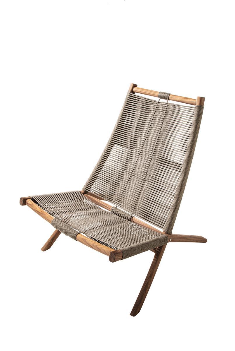 HULI Rope, fabric and ash armchair