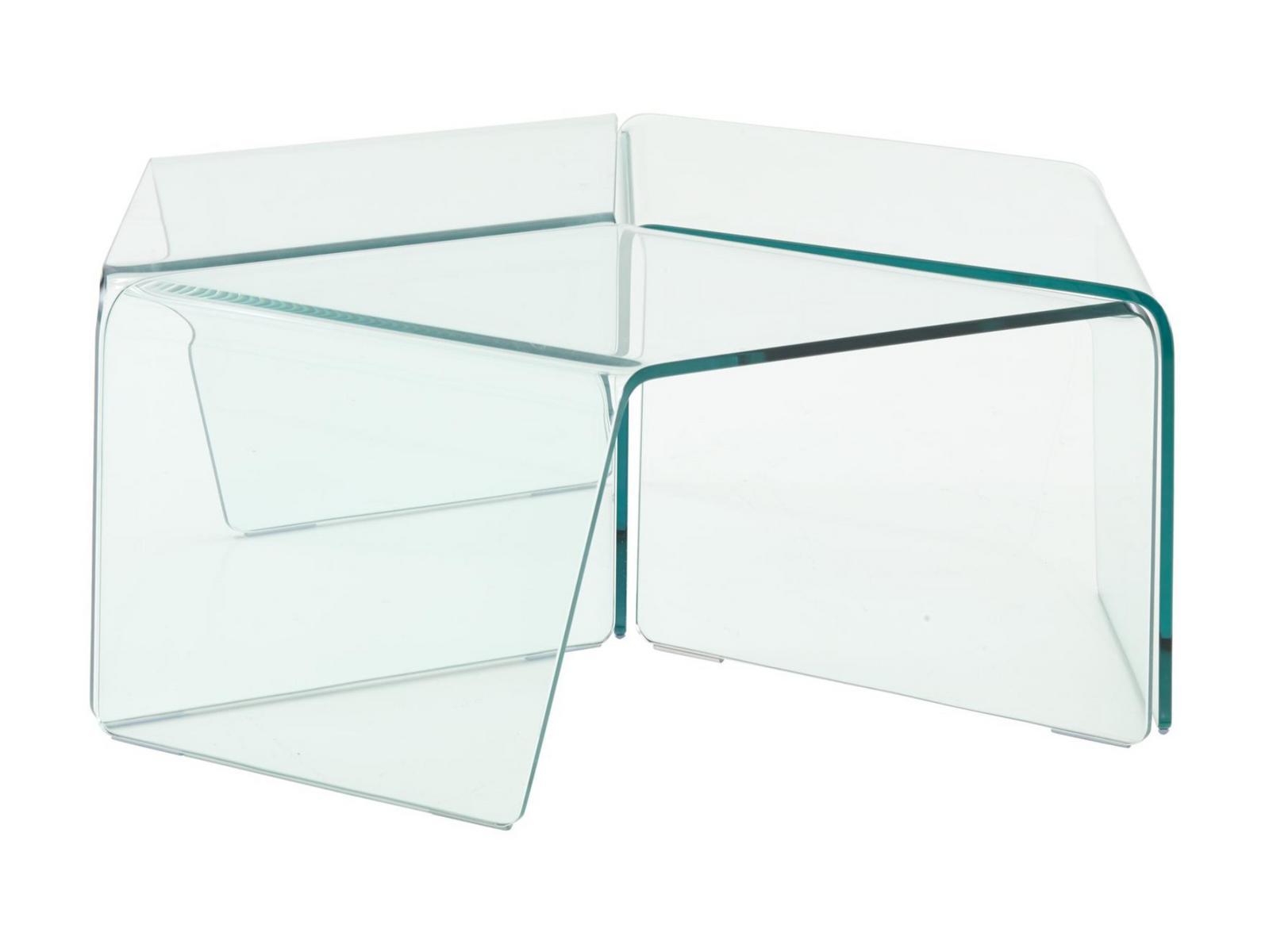 ROSIS Low glass coffee table