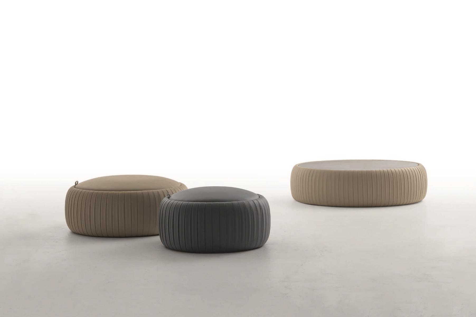 PLISSÈ Low Eco-leather coffee table