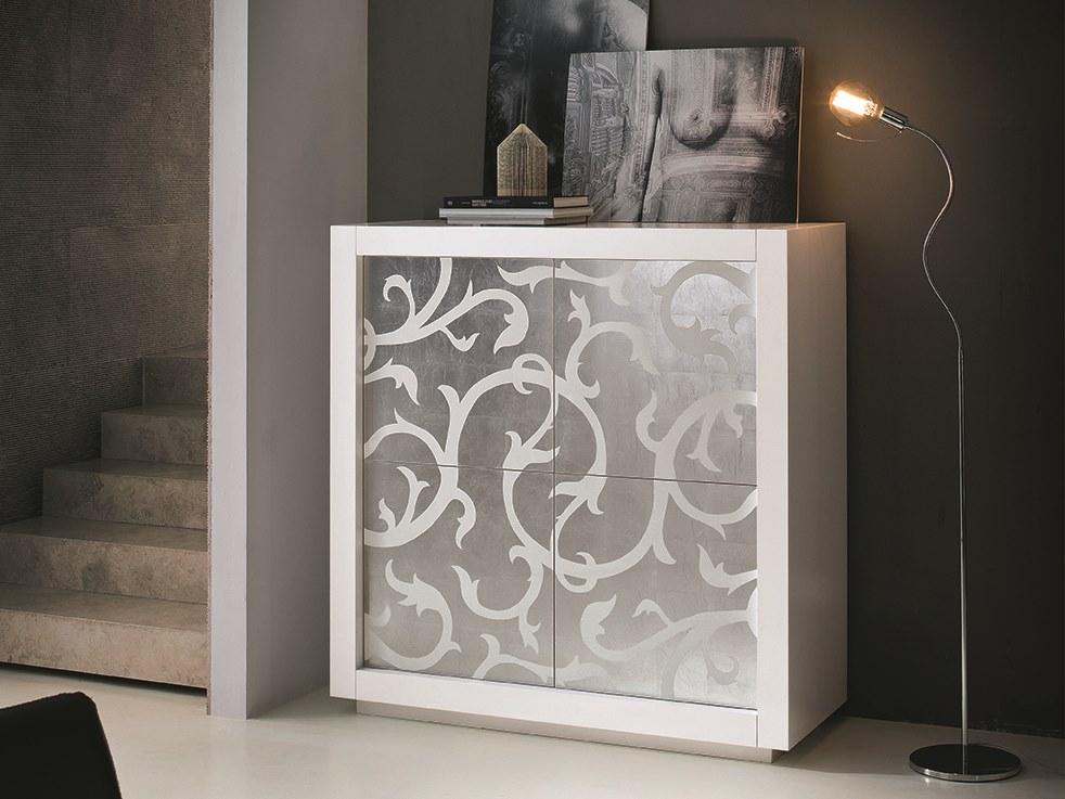 PICASSO - INTARSIO Wooden sideboard with doors