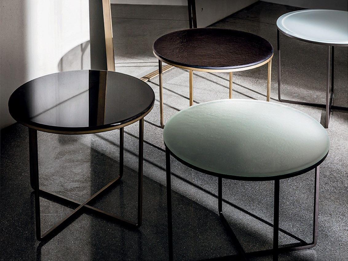 PIKTOR Round glass coffee table