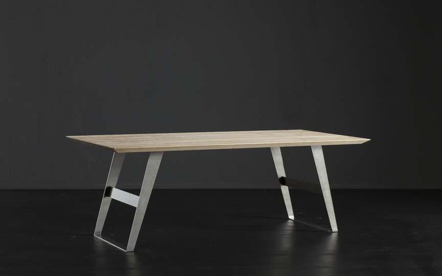 TOLEDO + IRON Rectangular wooden dining table