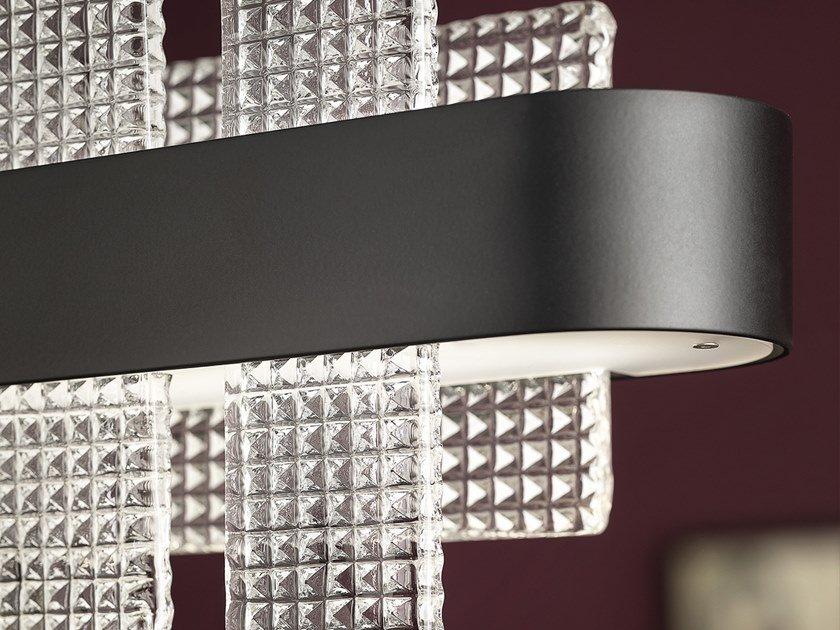 RIBBON S100 LED pendant lamp in metal and glass