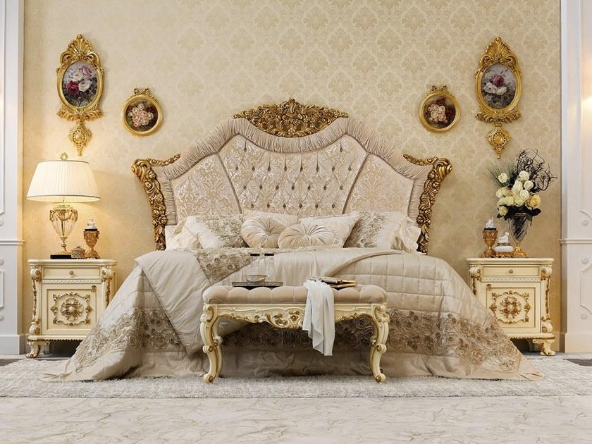 14218 Double bed with upholstered headboard