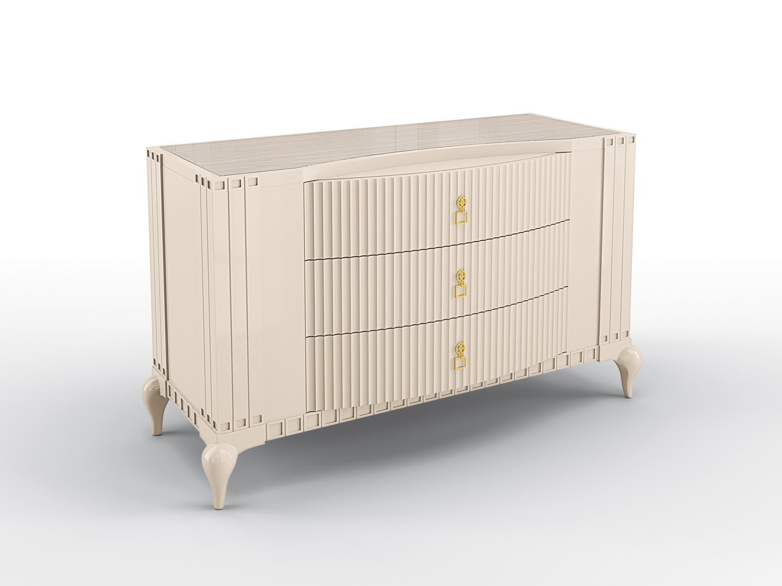 BUSTER Chest of drawers with integrated handles