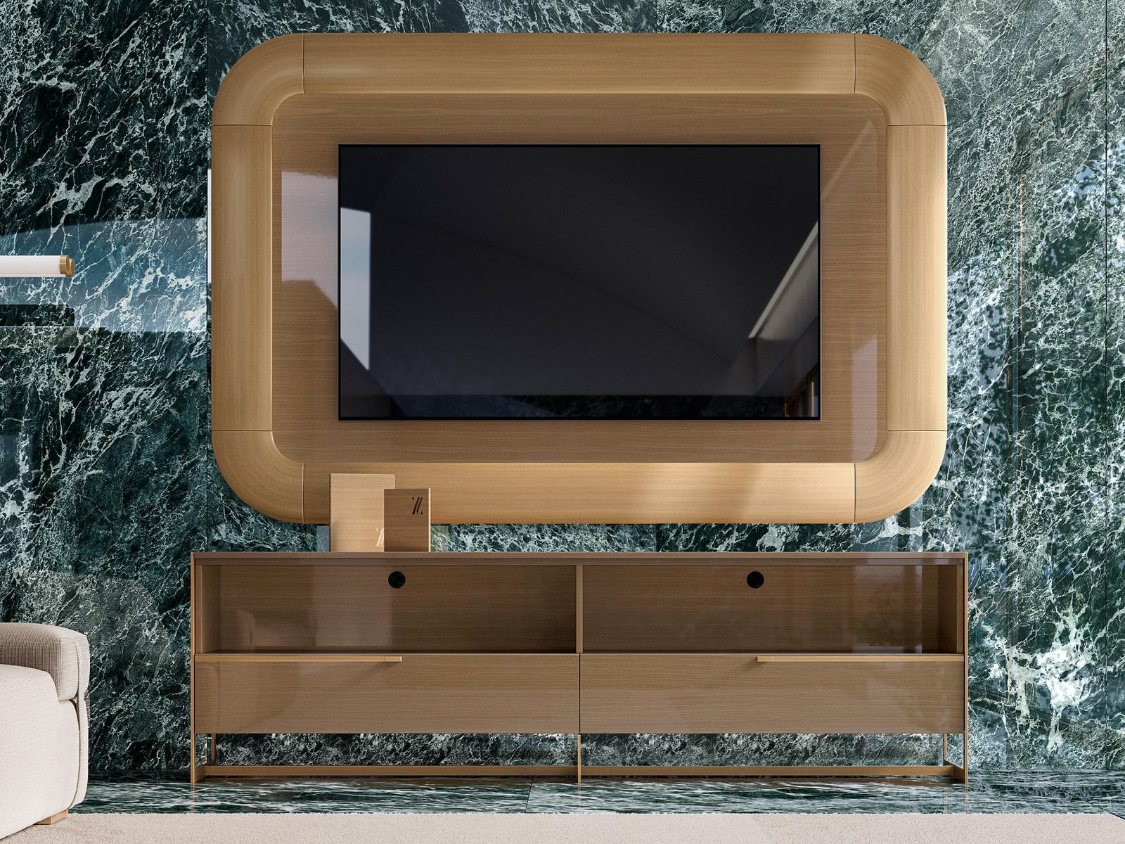 MAVIS Wooden TV cabinet with flap doors