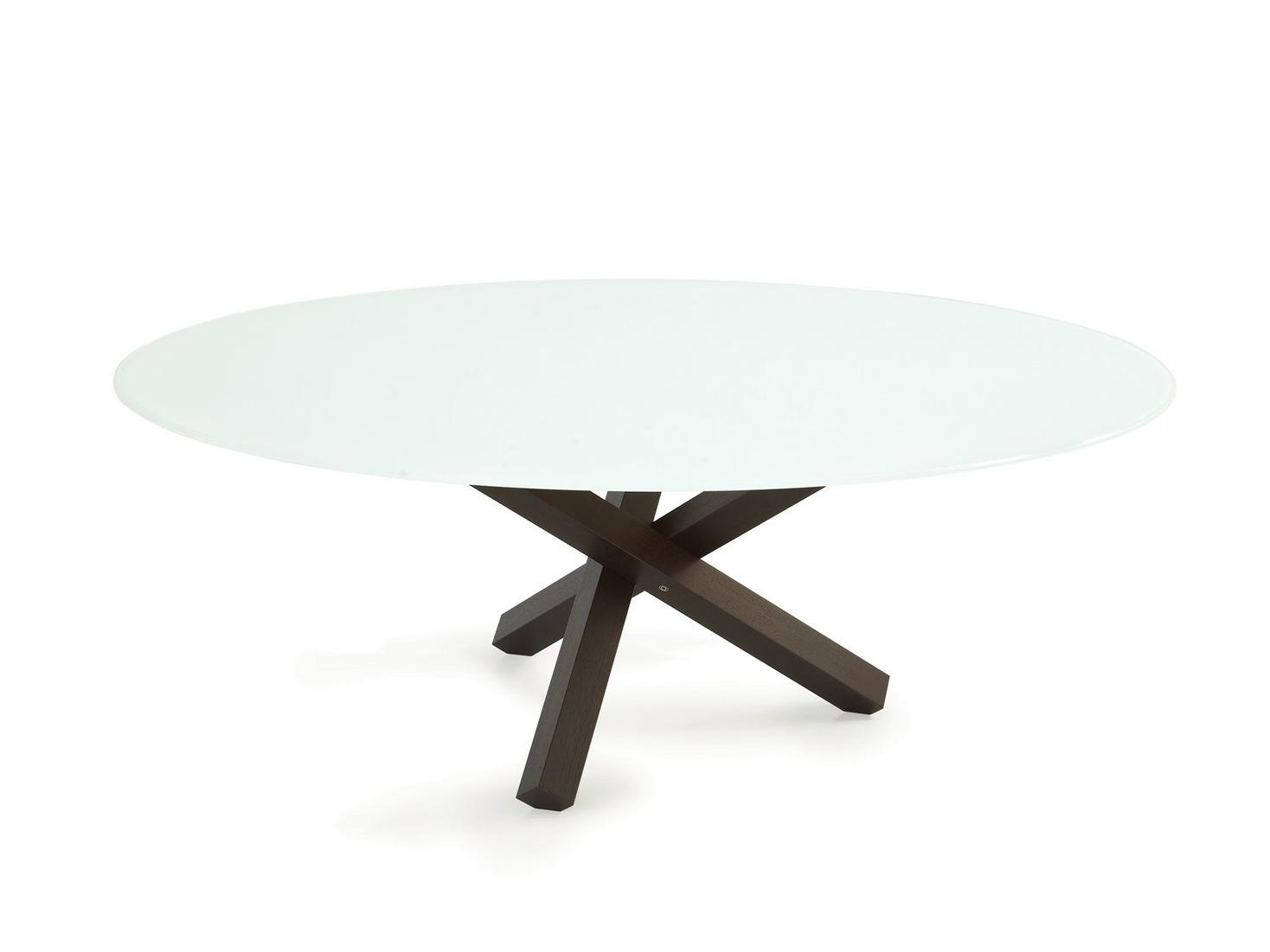 AIKIDO ELLIPTICAL Oval glass table