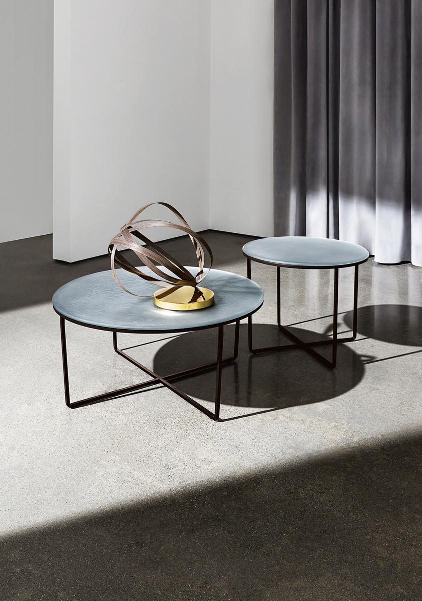 PIKTOR Round glass coffee table
