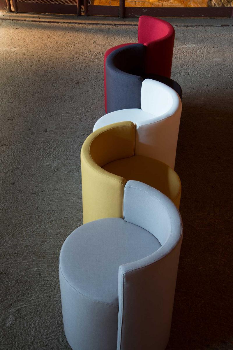 PERCY Upholstered fabric easy chair