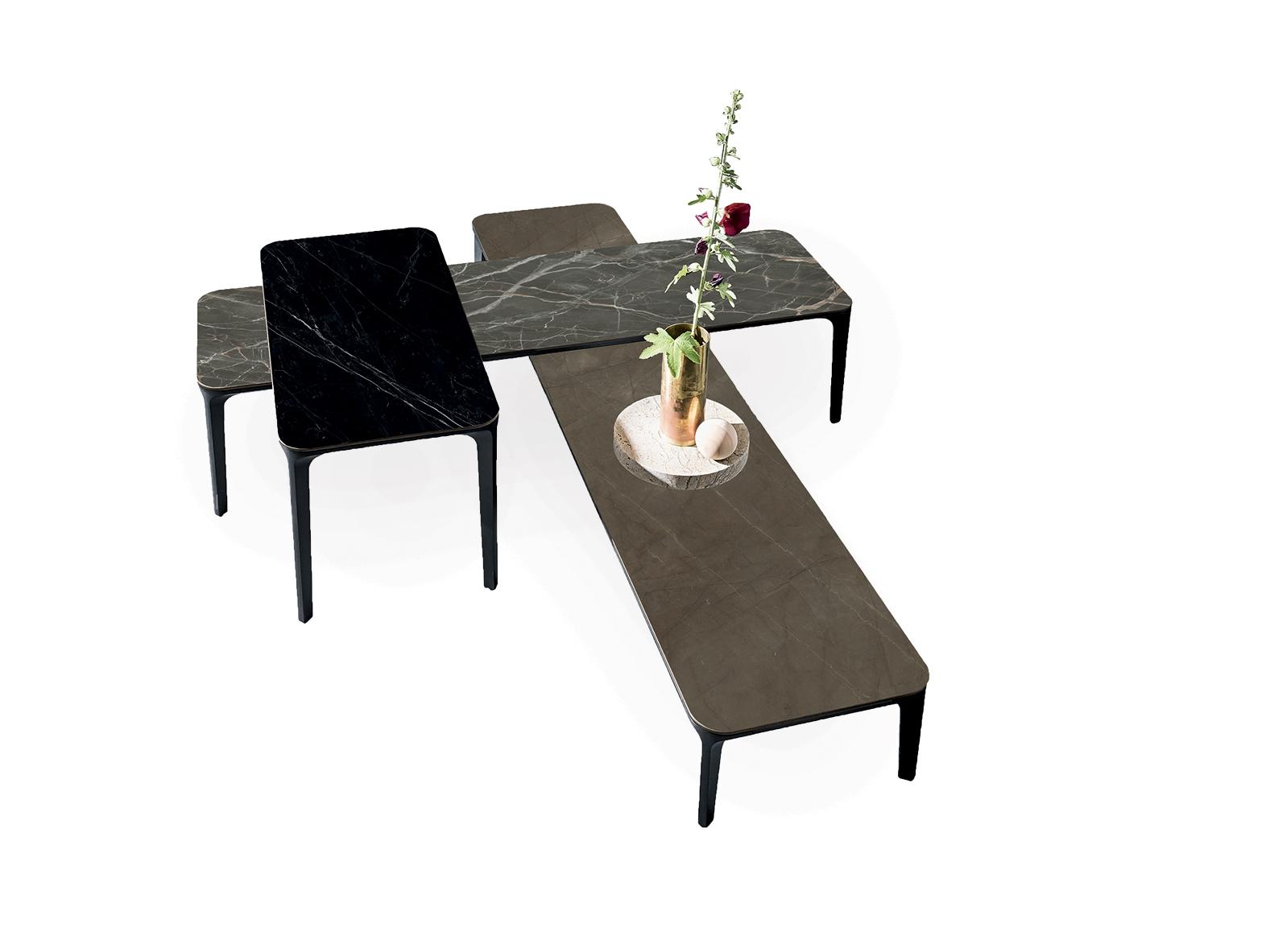 SLIM Rectangular ceramic coffee table