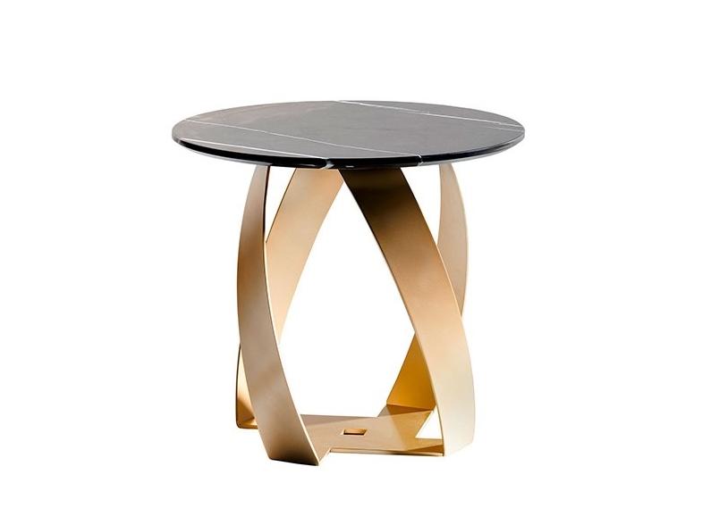 BON BON Round marble side table