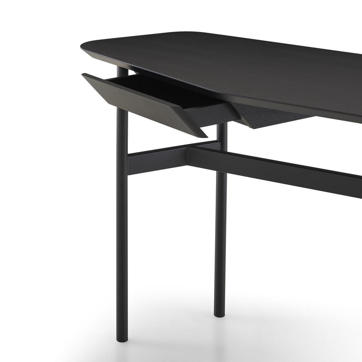 BRIORD Rectangular wooden writing desk with drawers