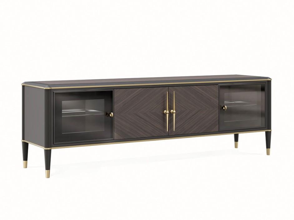 PR.226 Low wooden TV cabinet with doors