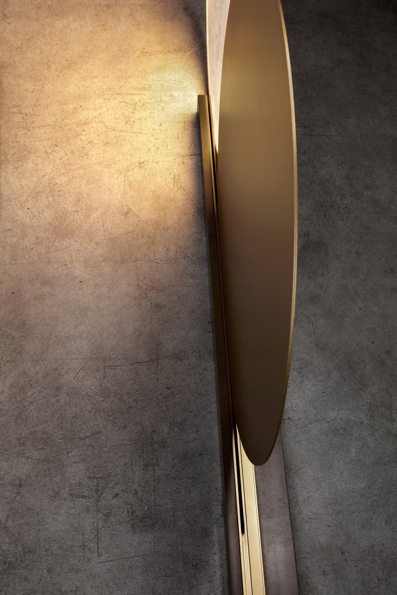 ALCHEMIE F LED alabaster and brass floor lamp