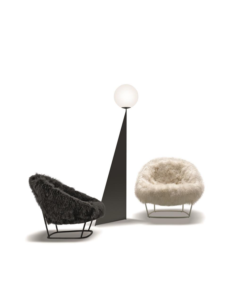 KATRIN Upholstered fur armchair
