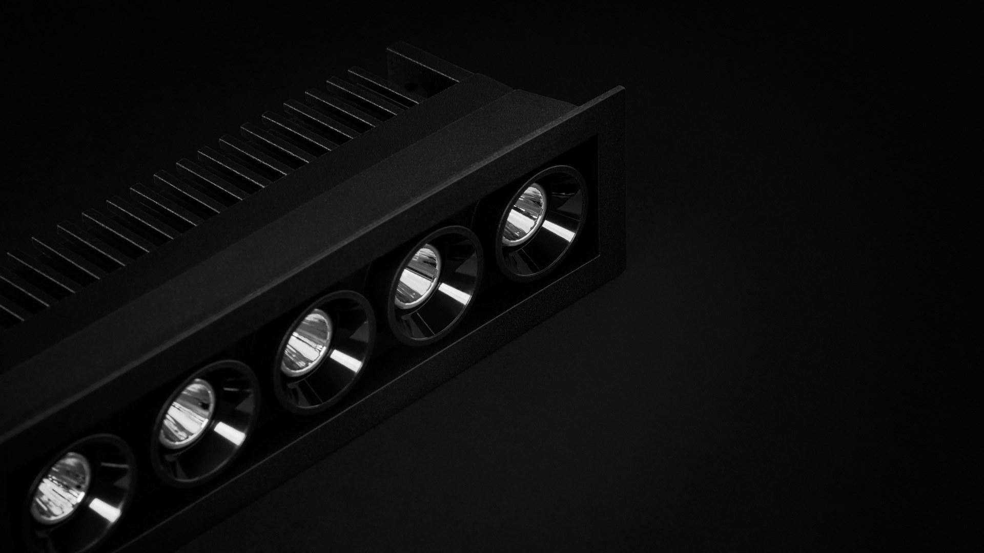 BLACK FOSTER MICRO LED multiple recessed aluminium spotlight