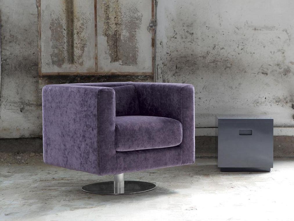 SUDEK Swivel armchair with removable cover