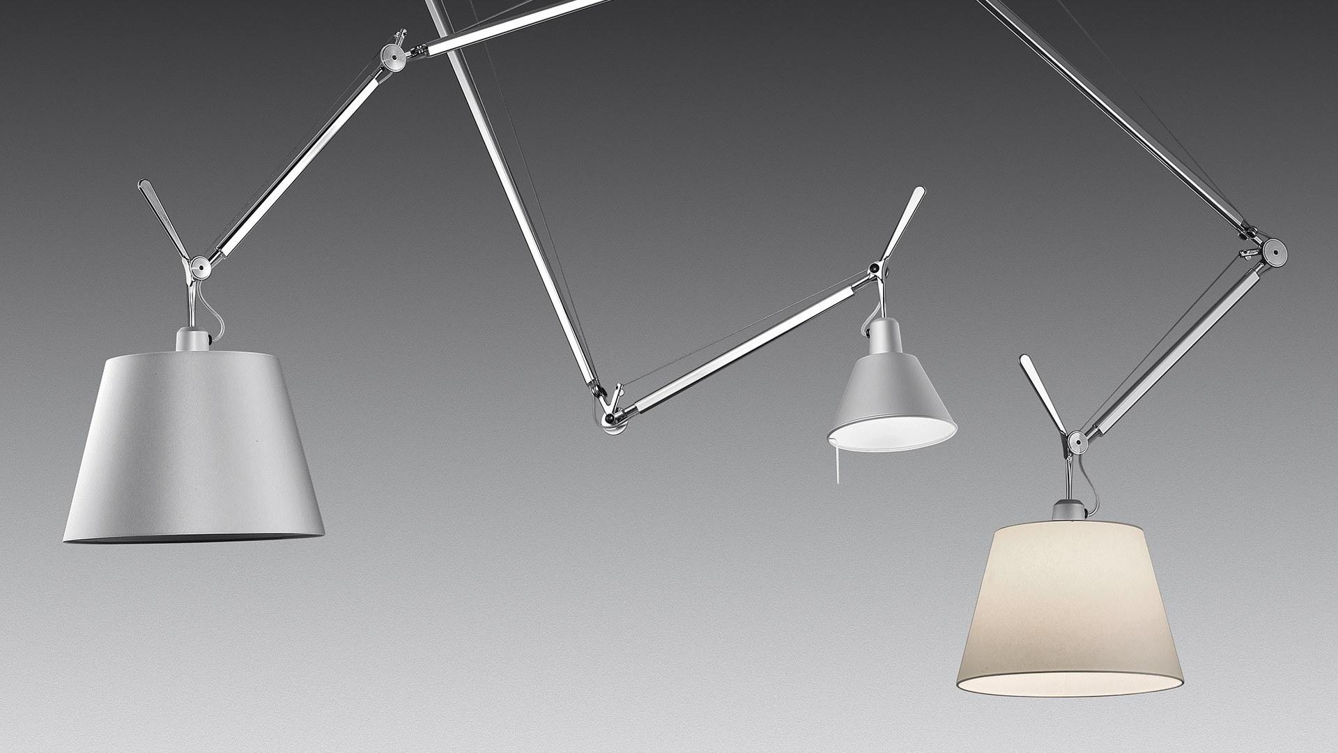 TOLOMEO DECENTRATA SUSPENSION Swivel aluminium pendant lamp