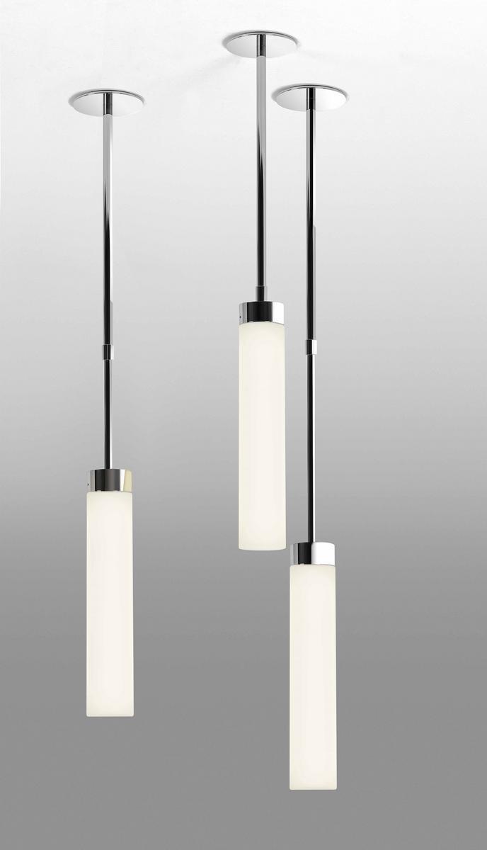 KYOTO LED glass and steel pendant lamp