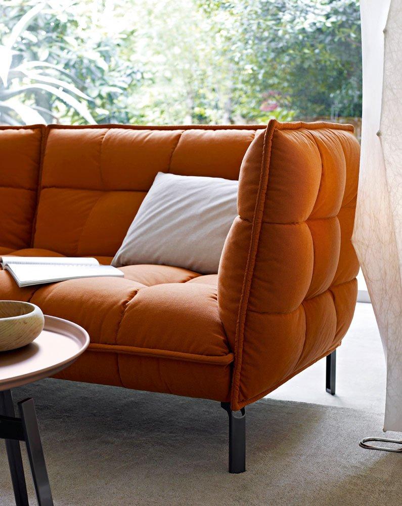 HUSK Tufted fabric sofa