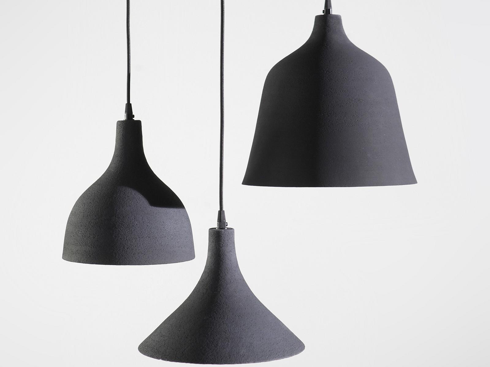 T-BLACK Direct light porcelain stoneware pendant lamp