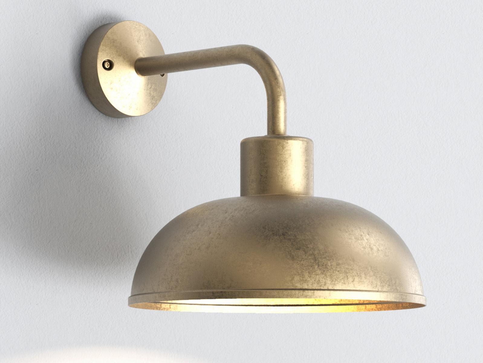 STORNOWAY LED brass outdoor wall lamp