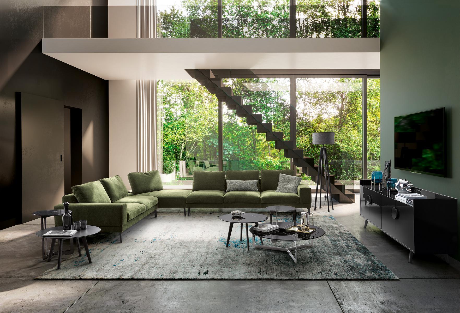 NELSON Sectional fabric sofa