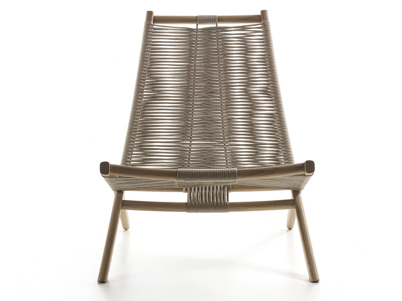 HULI Rope, fabric and ash armchair