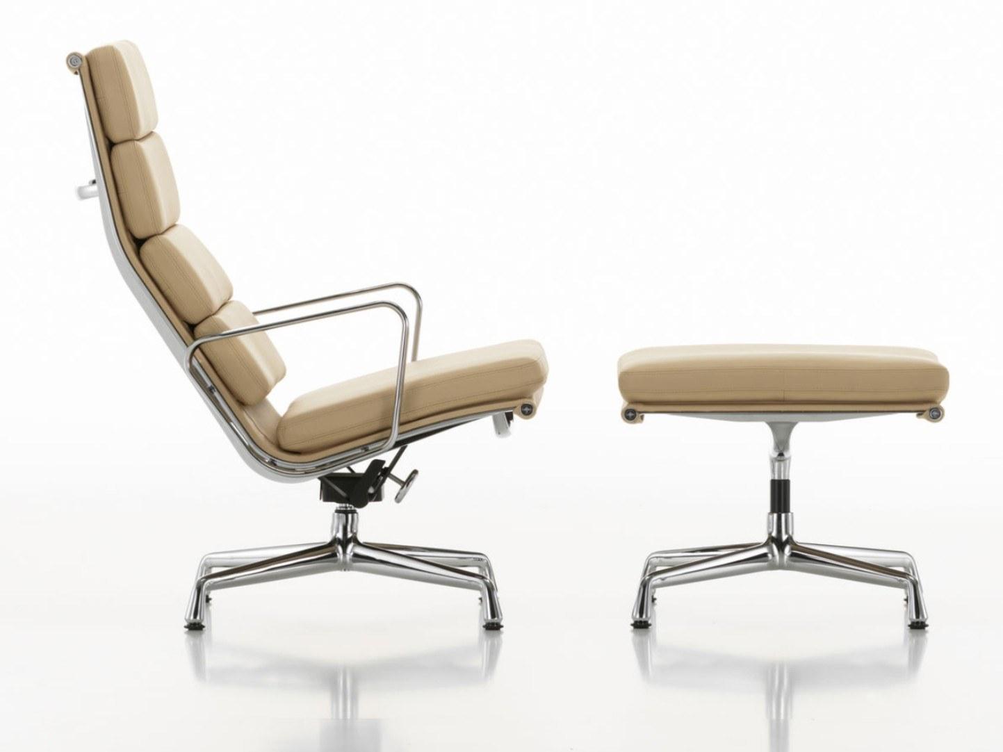 SOFT PAD EA 222 Swivel recliner high-back leather chair