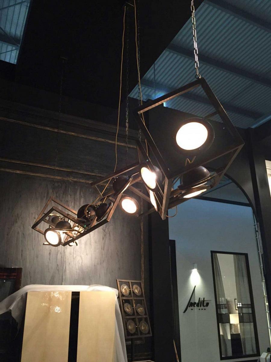 TOTÒ Acid etched brass pendant lamp