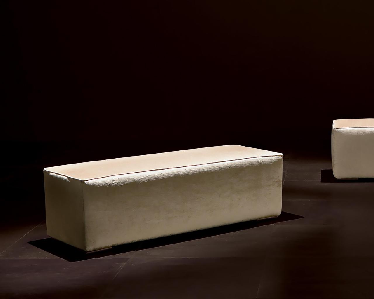 FORM Leather pouf in a luxury style