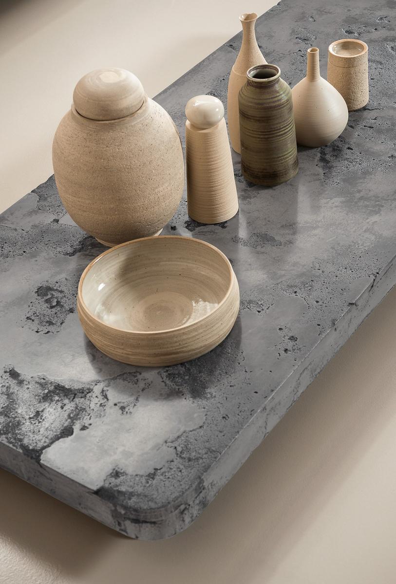 PIOMBINO Low cement coffee table for living room