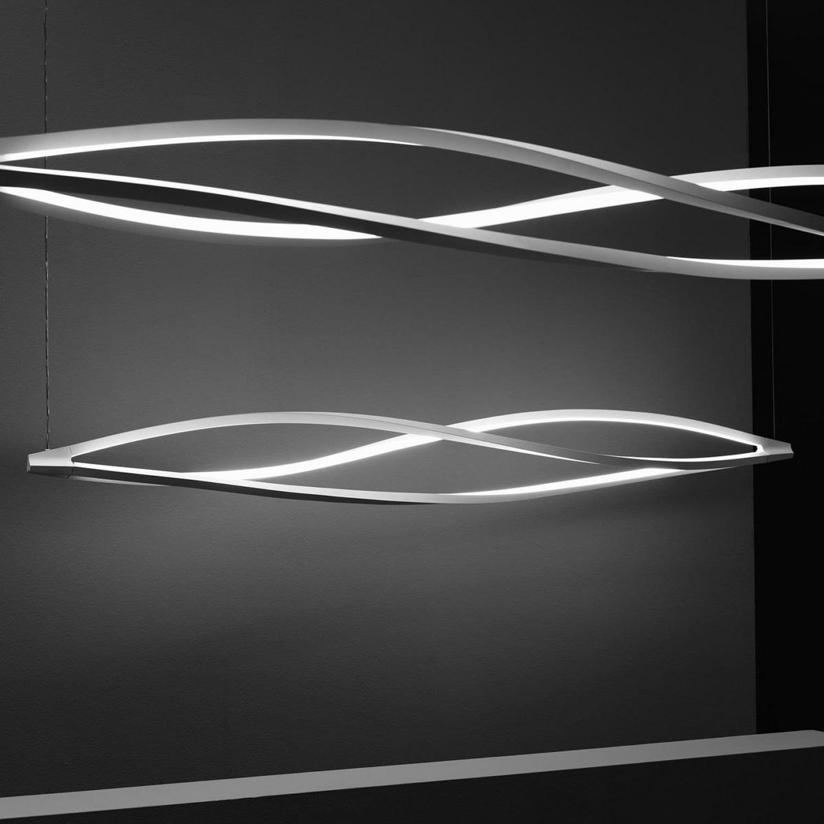 IN THE WIND HORIZONTAL LED extruded aluminium pendant lamp