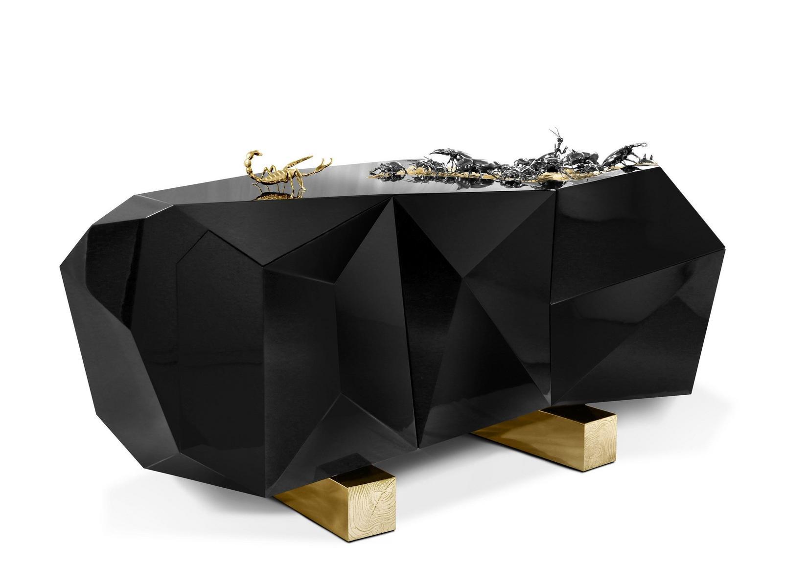 DIAMOND METAMORPHOSIS Wooden sideboard with doors