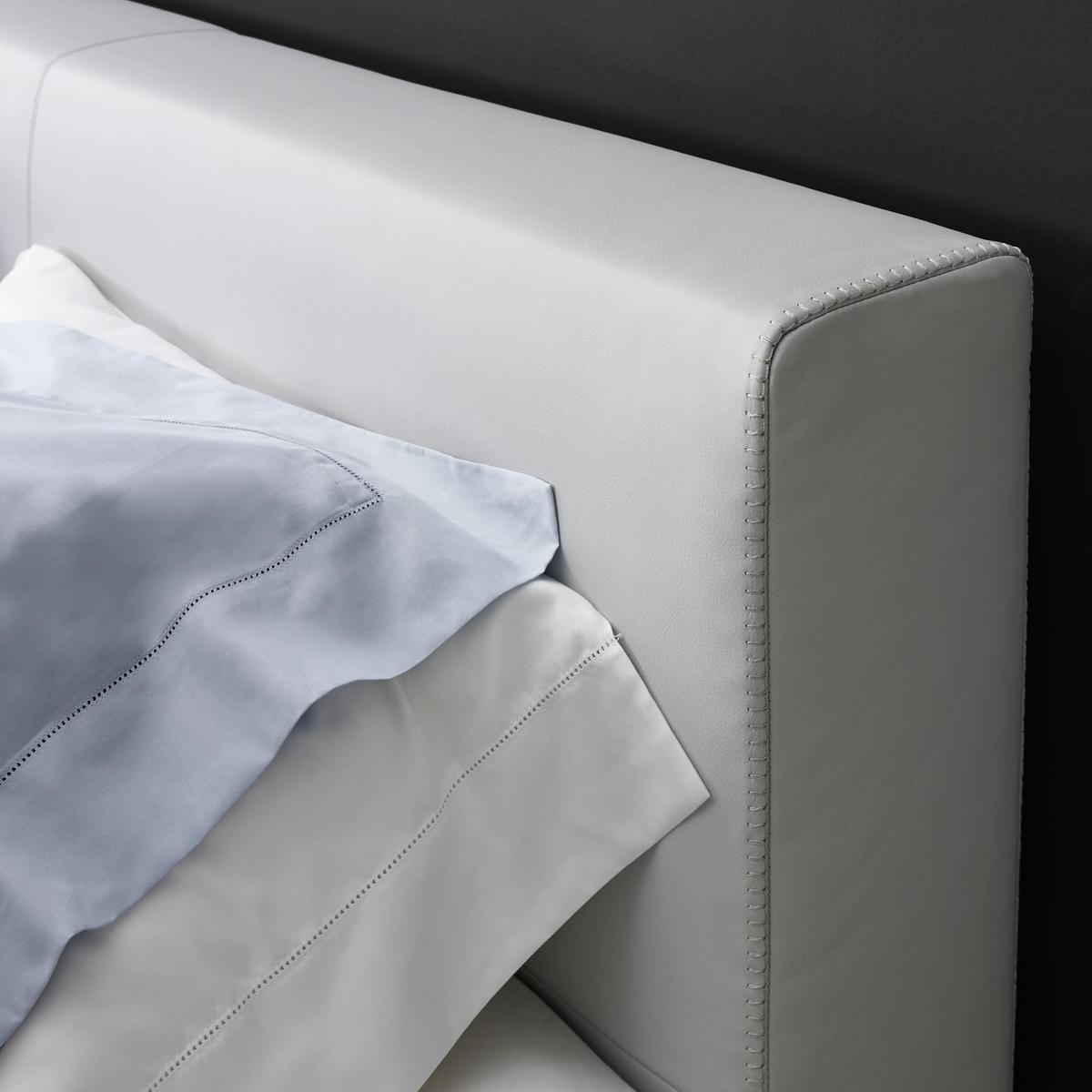 ANNA Fabric double bed with upholstered headboard