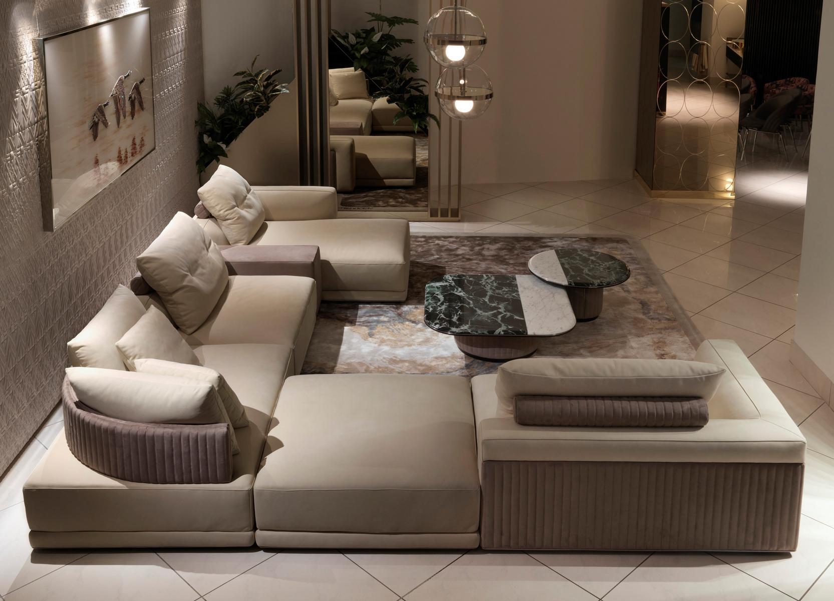 MILLER Sectional sofa with chaise longue
