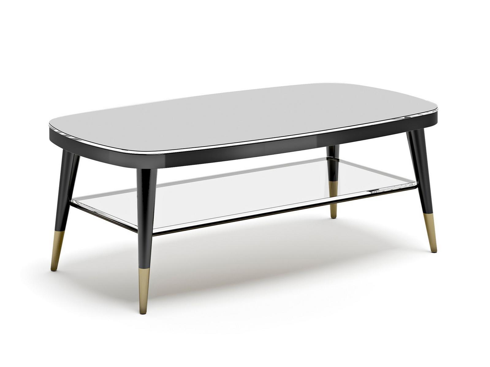 BLACK TIE E120 Rectangular wooden coffee table for living room