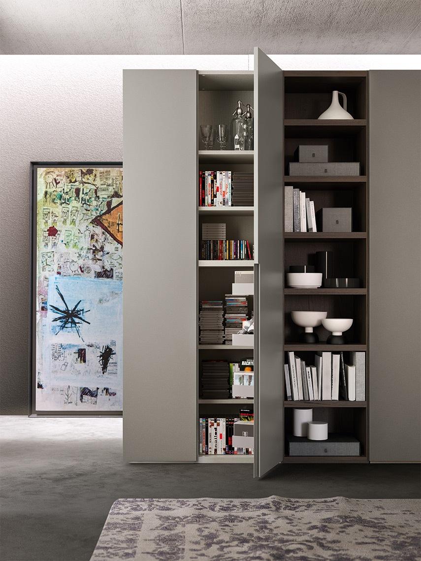 GO Modular lacquered wardrobe with doors