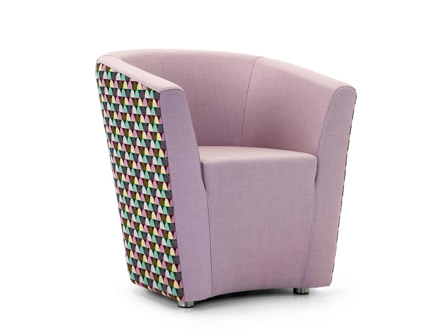 CARVER Upholstered lobby chair with armrests