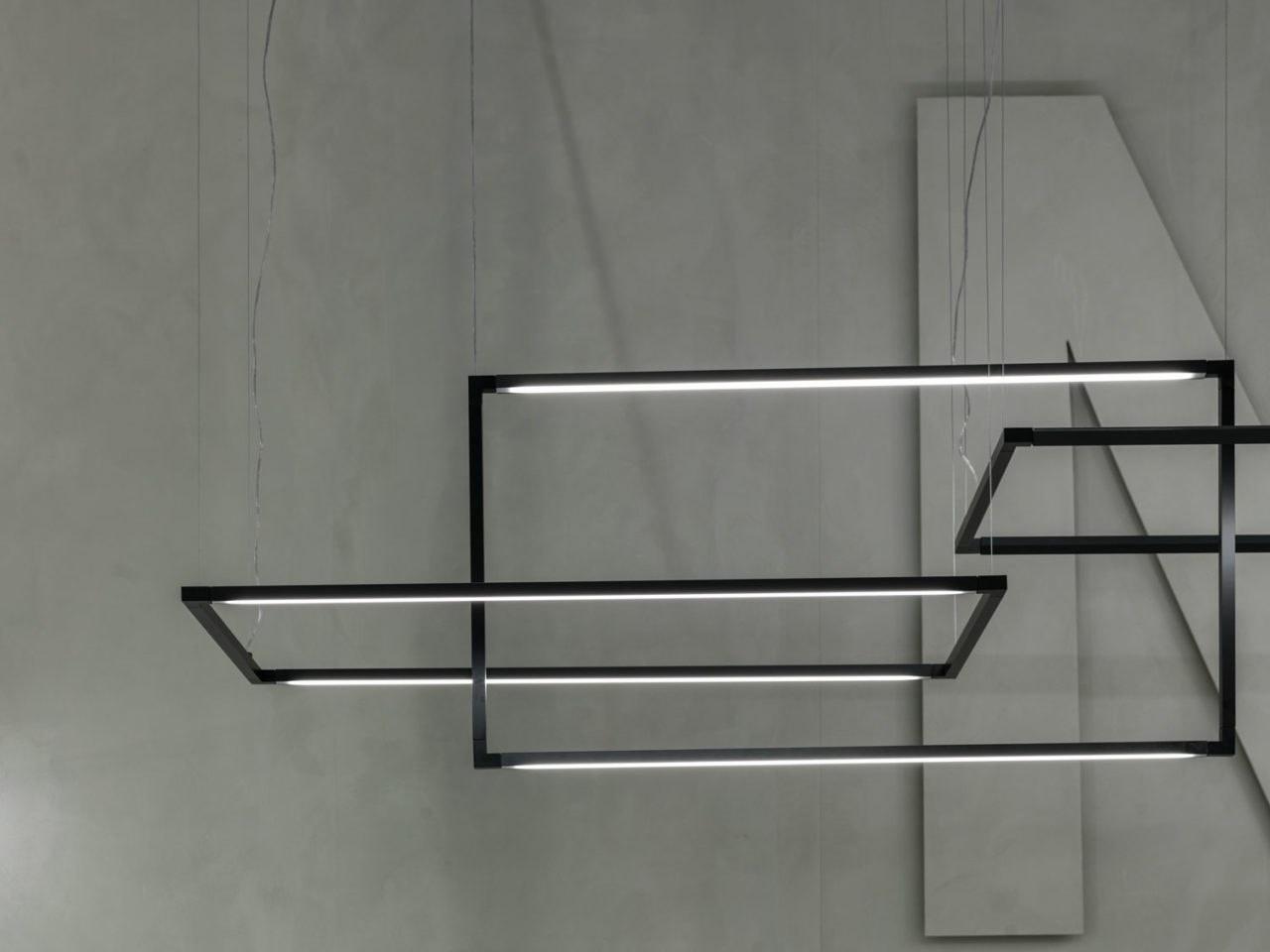 SPIGOLO HORIZONTAL LED swivel extruded aluminium pendant lamp