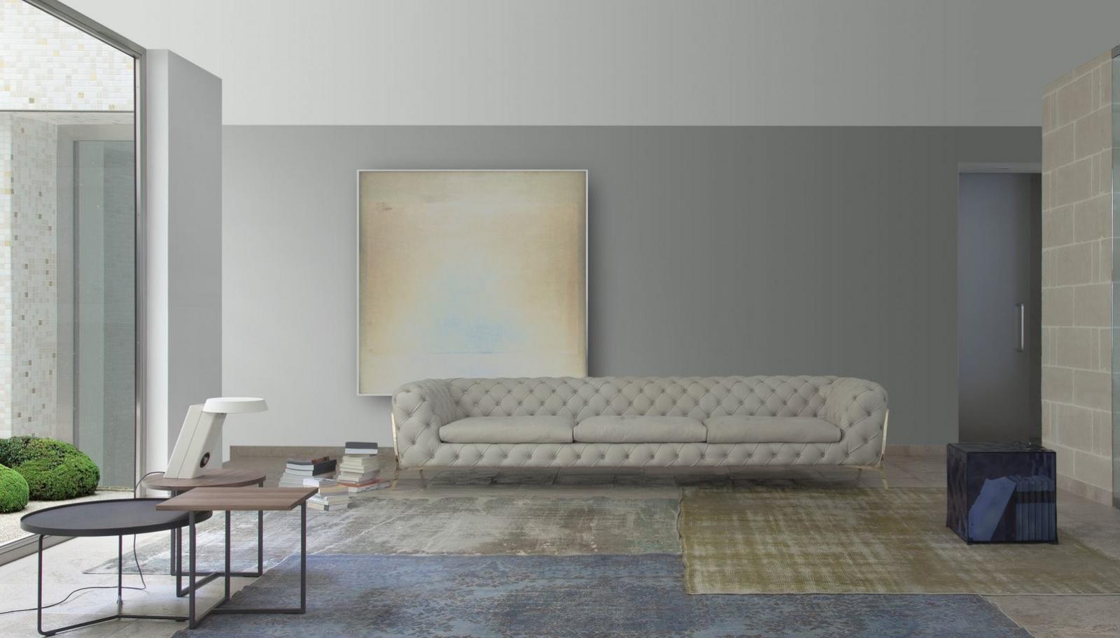 BELLE EPOQUE Modular leather sofa