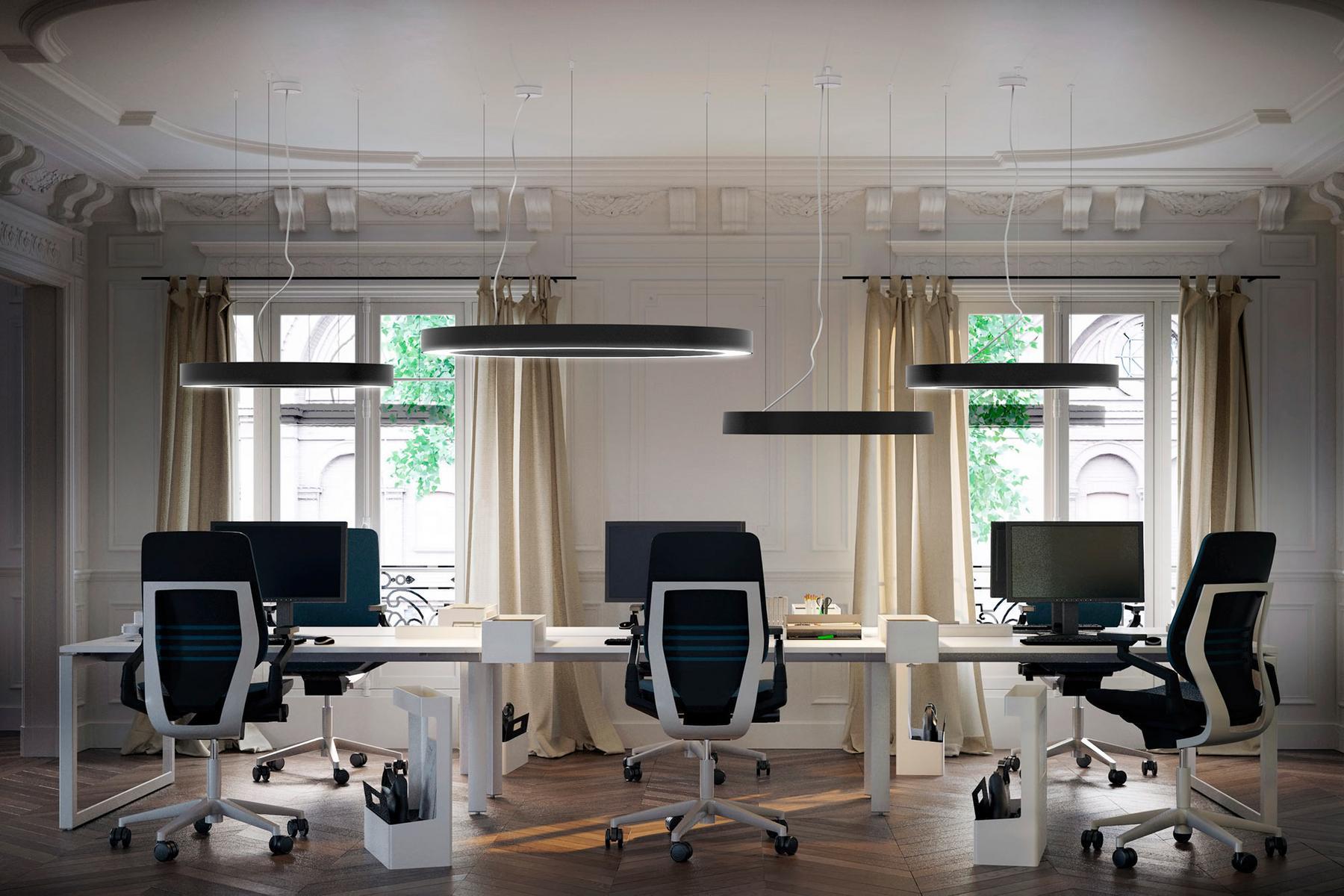SILVER RING LED aluminium pendant lamp
