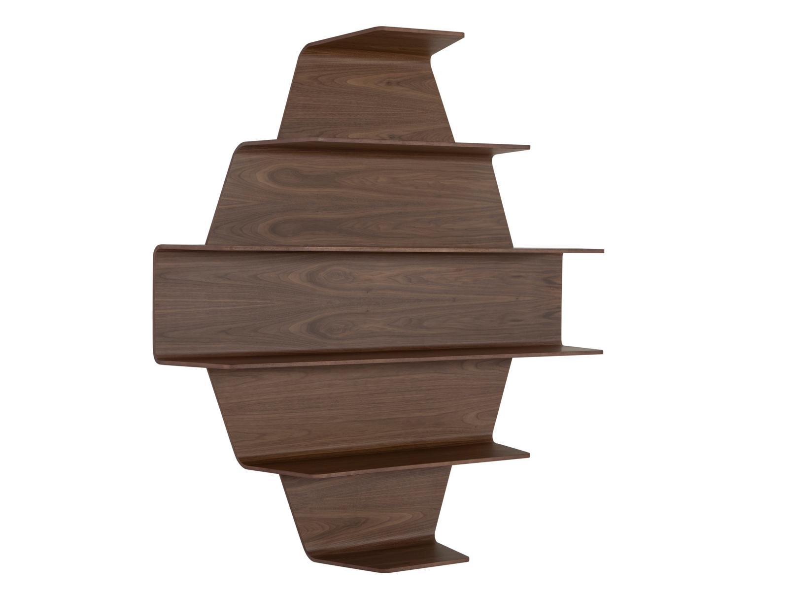 MASTER Open wall-mounted walnut bookcase MASTER Open wall-mounted walnut bookcase